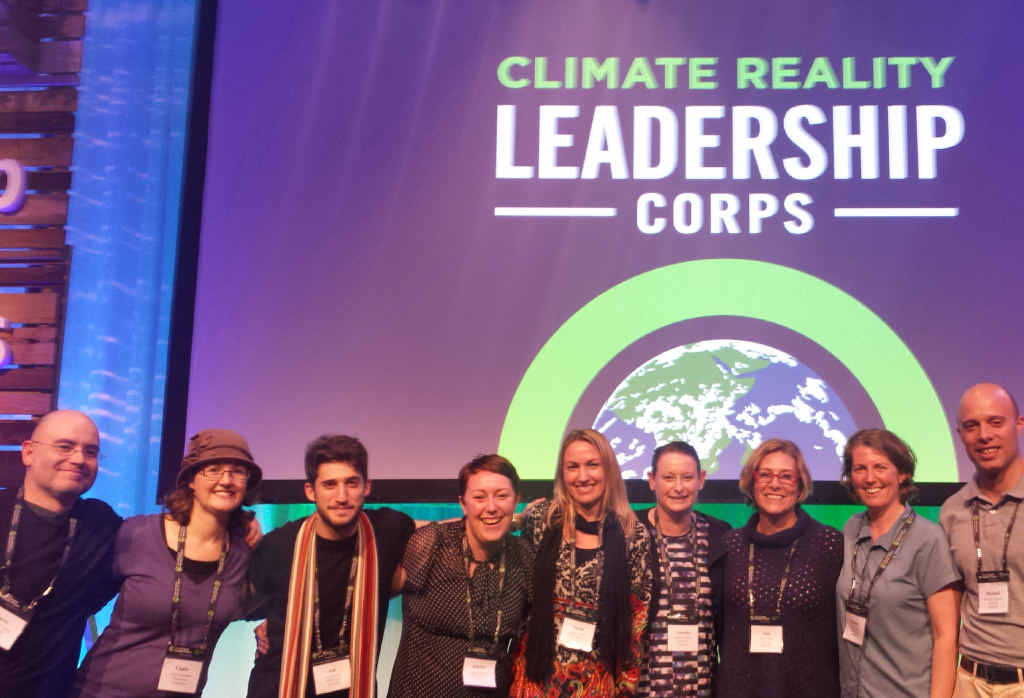 CLIMATE LEADERS: Sarah Wood (fifth from left) and fellow delegates to the Climate Reality Project. CLIMATE LEADERS: Sarah Wood (fifth from left) and fellow delegates to the Climate Reality Project.